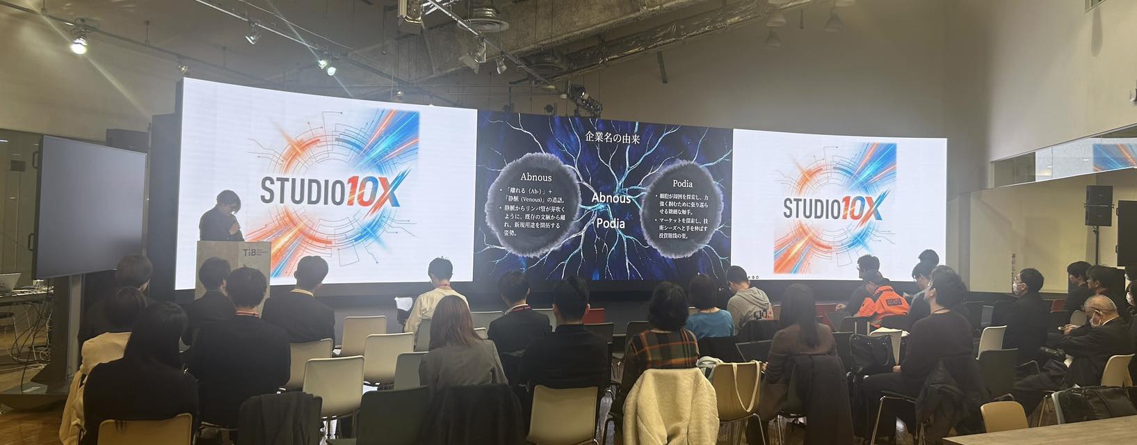 STUDIO 10Xデモデイ登壇時の様子